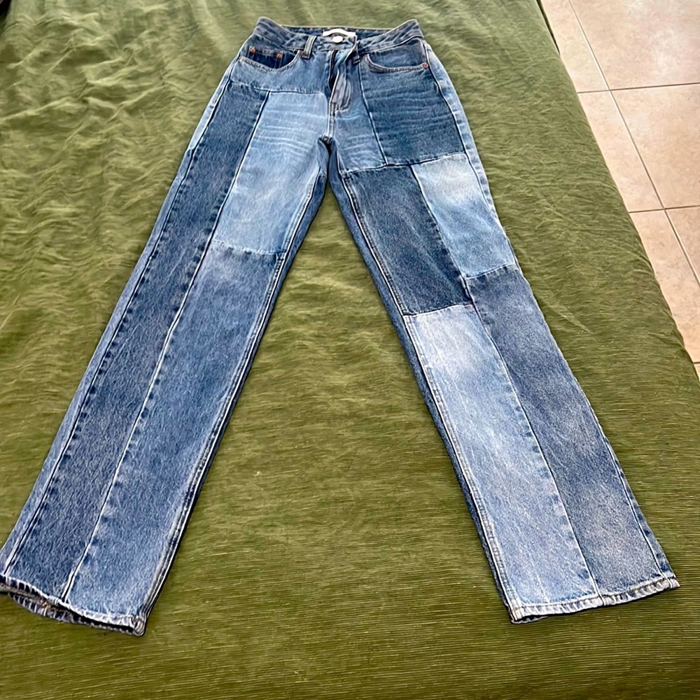 Pacsun 90’s boyfriend patchwork denim jeans